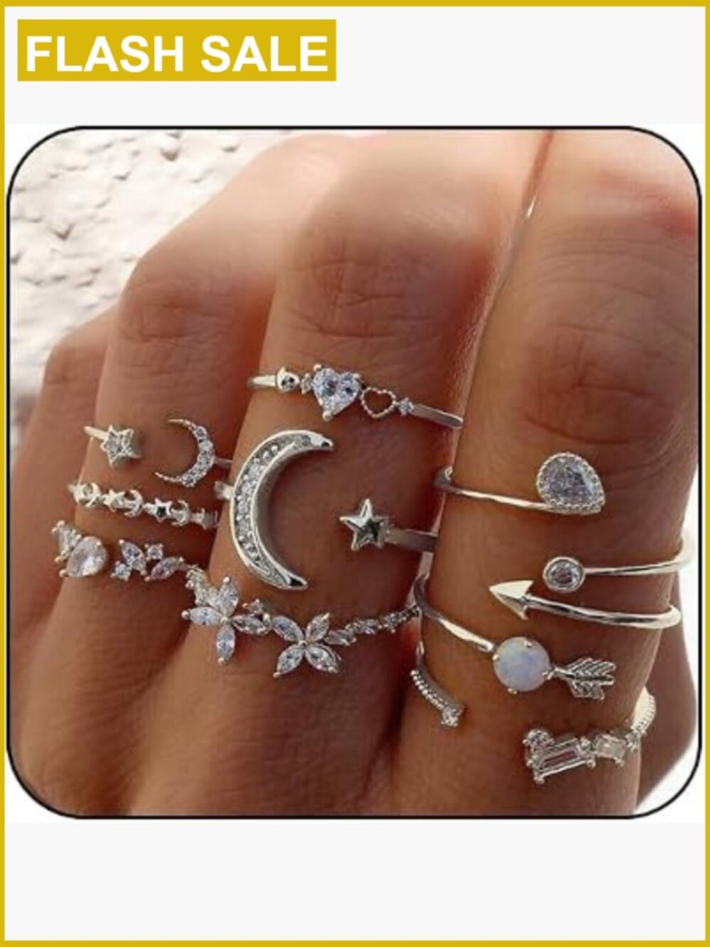Boho Stacking Rings Set Women Gold Vintage Knuckle Ring 4-10 Size